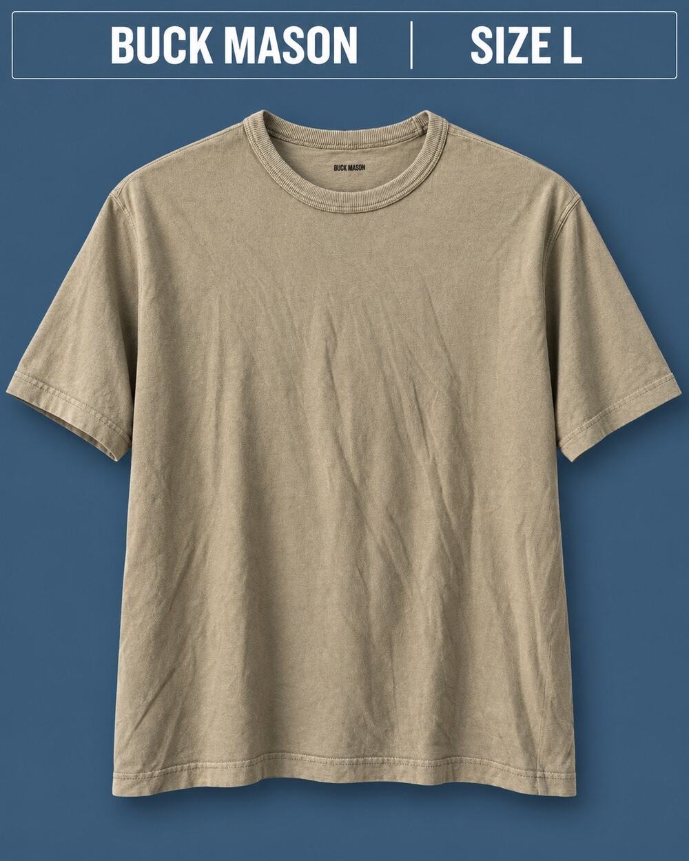 Buck Mason Toughknit 90s Boxy Tee Dried Fern L NWT
